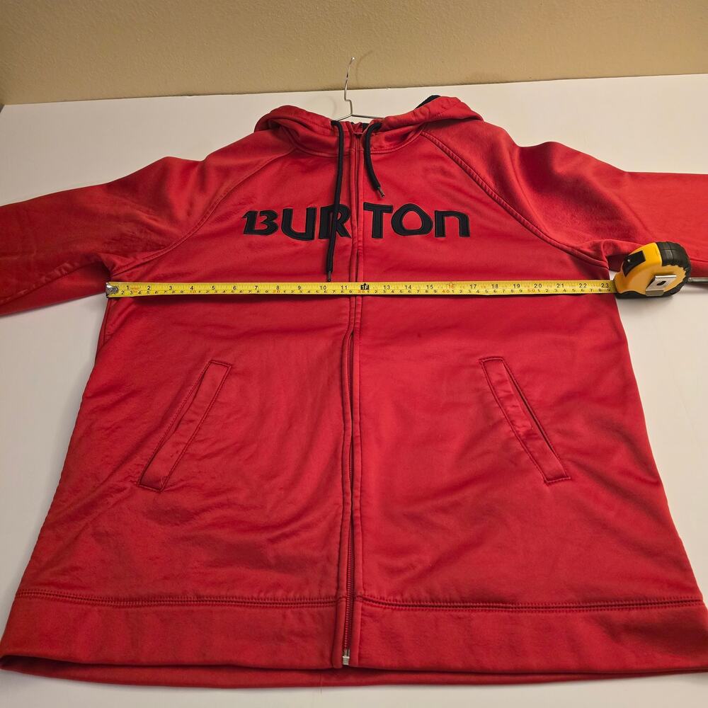 Burton Snowboard Hoodie Men XLarge Dryride Big Logo Embroidered Performance Zip
